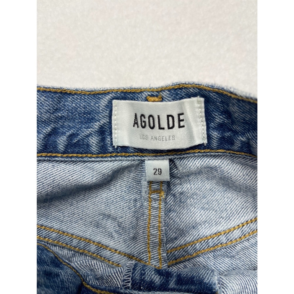 AGOLDE Womens‎ Jeans Size 29 Blue Distressed Straight Leg Denim - Picture 2 of 8